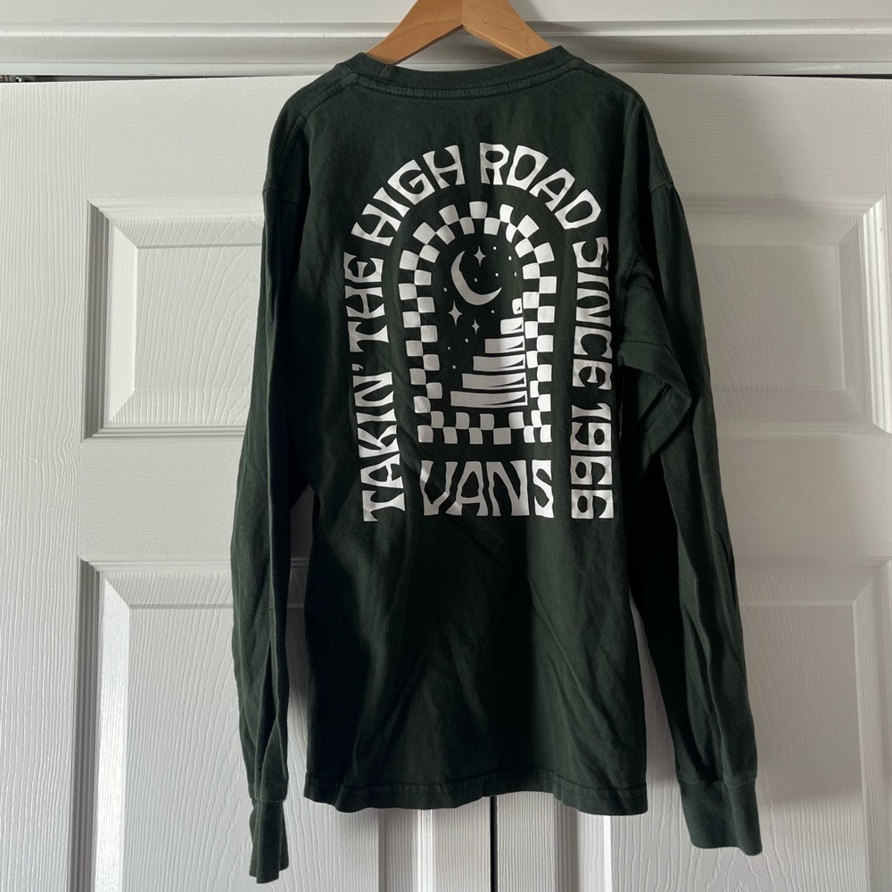 Sold Men's Vans® High Road Long Sleeve Green Graphic Tee Size Small - Picture 3 of 4